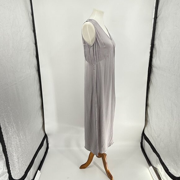 Bobi Black Sleeveless Maxi Dress Small Grey V-Neck - Picture 8 of 11